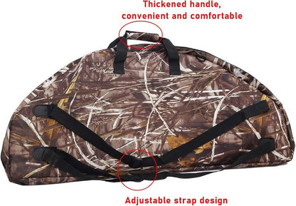 Lightweight Soft Compound Bow Case - 600D Water-Resistant Archery Backpack with Pockets for Hunting