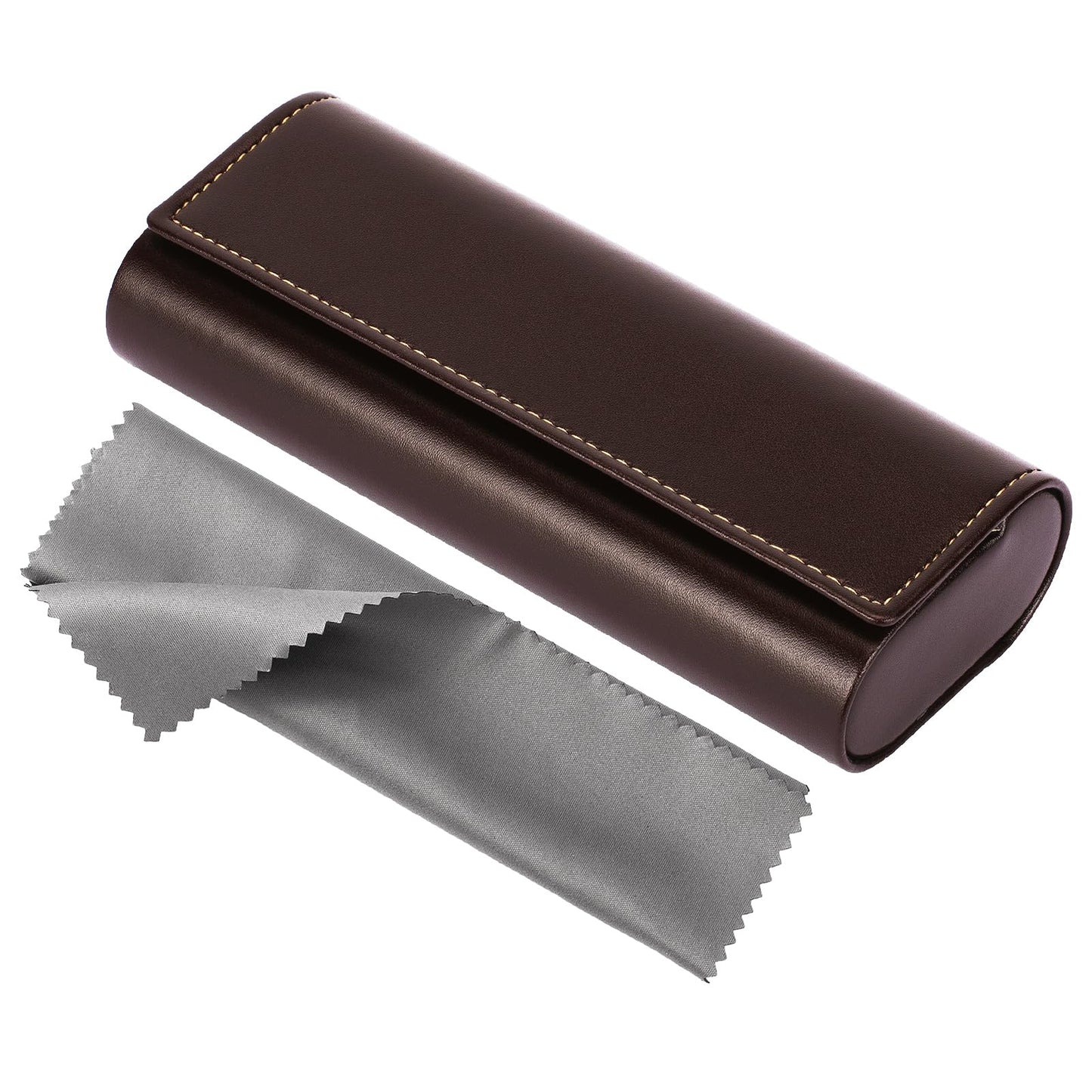 Vemiss Hard Shell Eyeglass Cases, Lightweight Portable Glasses Case for Women Men (Z-brown)