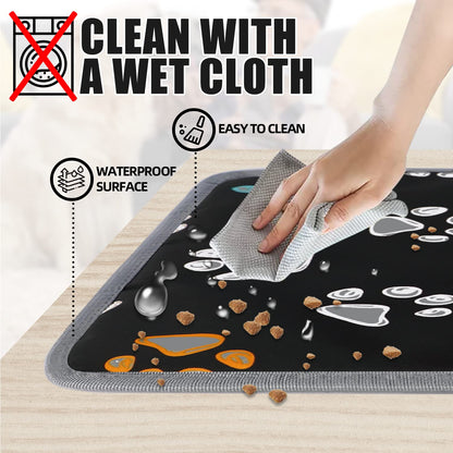 furrybaby Pet Heating Pad, Waterproof Dog Heating Pad Mat for Cat with Durable Anti-Bite Tube Indoor for Puppies Dogs Cats (1 Pack Black, 34 X 24in, Temp Adjustable)