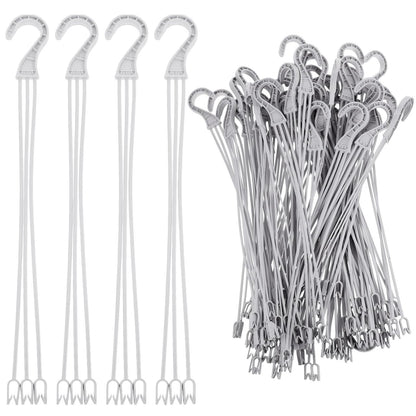 50Pcs Practical Plastic Plant Hanger Hook Hanging Basket Flower Pot Replacement Chain Hanger for Bird Feeder Planters Lanterns White Flower Pot Hanging Chain