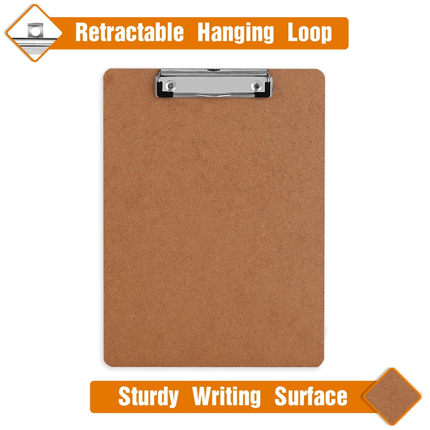 Clipboards, HERKKA 42 Pack Hardboard Office Clipboards Low Profile Clip Standard A4 Letter Size, ECO Friendly