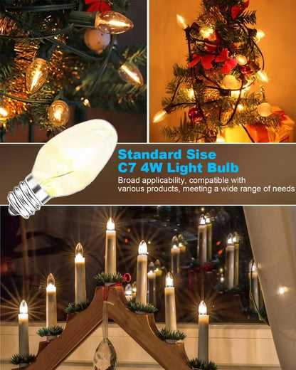 Night Light Bulb Warm White Replacement Bulbs - E12 Light Bulbs - 7Watt Incandescent Light Bulbs - 15 Packs, Warm White Glow - Dimmable (Night Light Bulbs 7 Watt)