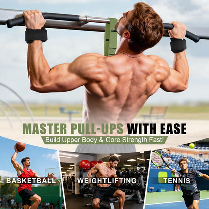 Upgraded Pull Up Assistance Bands, Heavy Duty Resistance Bands with Handles, Exercise Band with Door Anchor, Adjustable Workout Band Set for Pull Up Bar, Full Body Strength&Muscle Training, Home Gym