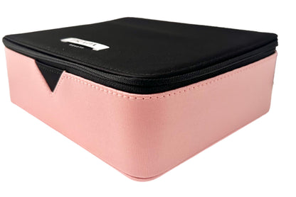 Prada Black Pink Train Case Beauty Fragrance Paradoxe Cosmetic Pouch Makeup Bag (EMPTY MAKEUP BAG) - Approx MEDIUM 7L x 6H x 2.5W - 0697