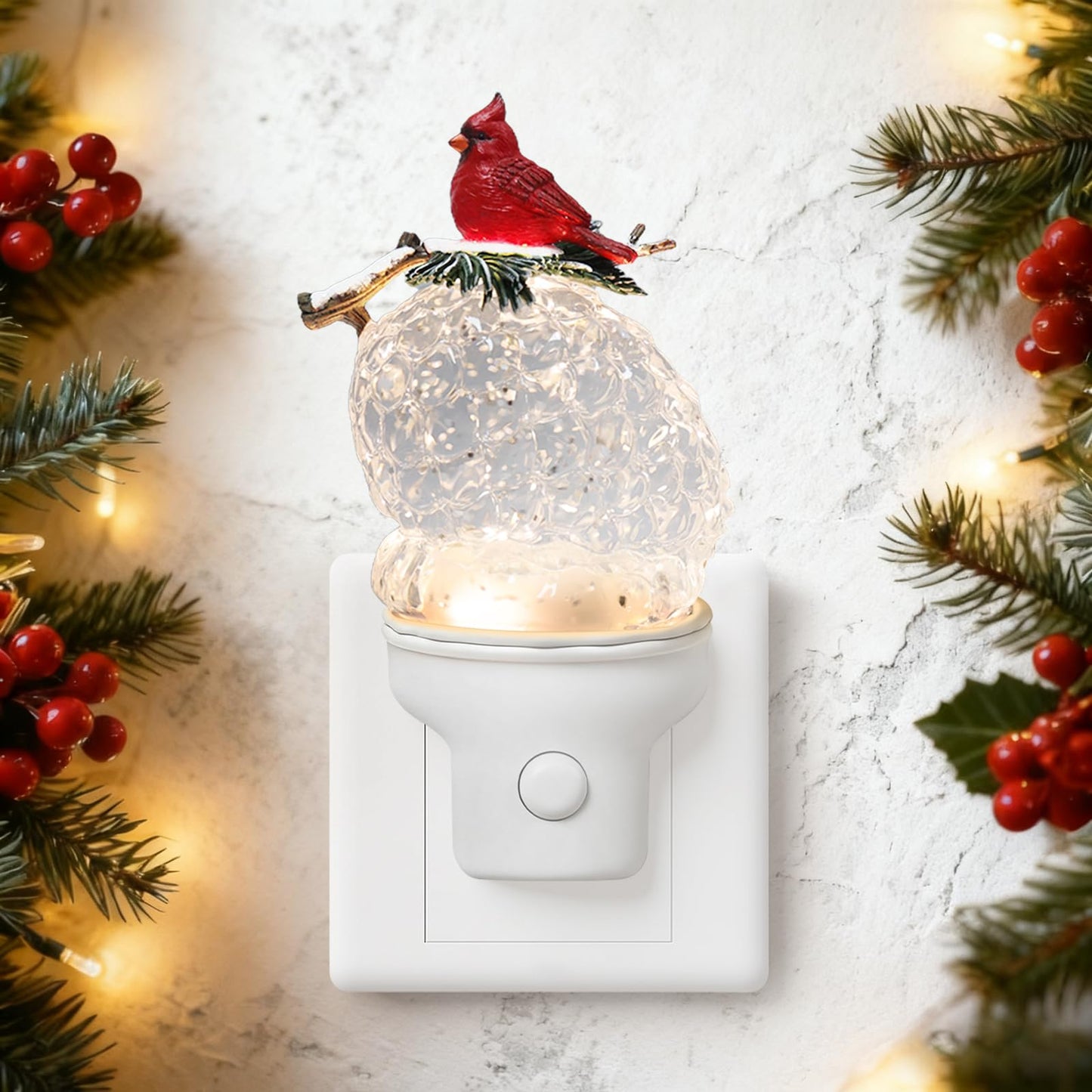 Yuxelulmai Christmas Night Light Plug into Wall Swirling Glitter USB Portable Christmas Decorative Night Light Decoration for Kids Adults Bedroom Kitchen Living Room Holiday Decor (Pinecone)