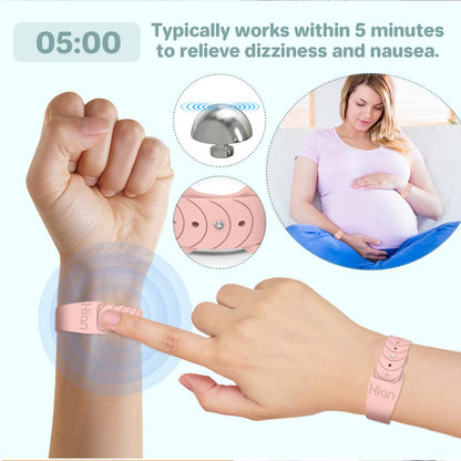 Motion Sickness Bands Sea Sickness Wristbands Acupressure Nausea Wristband/,Natural Relief of Nausea Headaches,Insomnia,Anxiety,Sleep Aid, Morning Sickness,Motion Sickness（2Pairs Transparent）