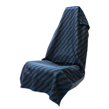 Sprints Athletic Running Towel, Full-Sized, Car Seat Cover - Performance Microfiber (Velocity Blitz Blue)