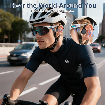 LOBKIN Bone Conduction Headphones - Open Ear Headphones Wireless Bluetooth 6.0 with Mic, 10H Playtime, IPX6, Sweat Resistant, Lightweight Sports Headphone for Running, Cycling, Gym, Outdoor, Black