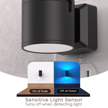Briignite Night Lights Plug into Wall, Modern LED Night Light Plug in, Dusk to Dawn Sensor, Soft White 3000K, 0-100LM Adjustable Brightness, Dimmable NightLight for Hallway, Bedroom, Stairway, 2 Pack