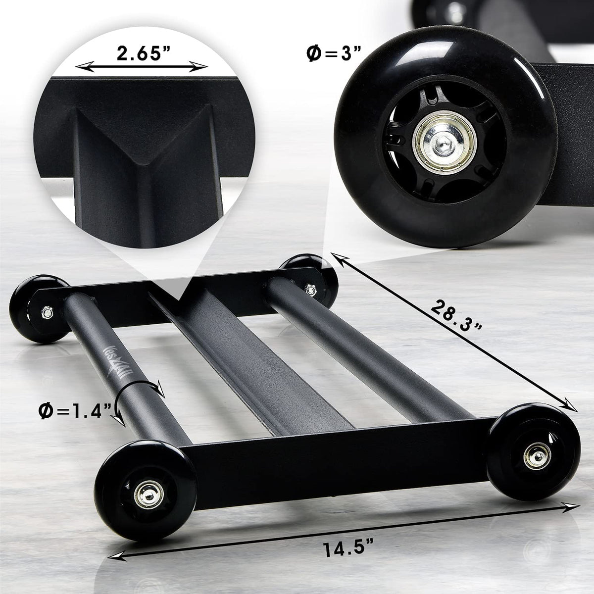 Yes4All Glute Ham Glider, Exercise Wheels for Home Gym Fitness, Glute Hamstring, Booty Building