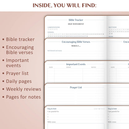 Legend Prayer Journal for Women & Men – Daily Devotional Notebook – Bible Study Supplies & Accessories – Faith Based Gifts – Religious Planner & Spiritual Gods Book, 5.8 x 8.3" (Dark Terracotta)