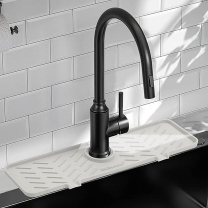 Meiliweser Silicone Faucet Mat for Kitchen Sink – Gen 2 Splash Guard