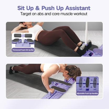 KESHWELL Ab Machine,Thigh Leg Exerciser,Sit Up Exercise Equipment for Man & Women,Pelvic Floor Exercise Devices for Home,Multifunctional Workout Equipment with Resistance Bands for Weight Loss