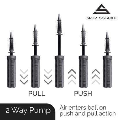 Sports Stable Dual Action Exercise Ball Pump – Inflates on Push & Pull – Manual Air Pump for Yoga, Swiss & Stability Balls, Pool Inflatables & Party Balloons