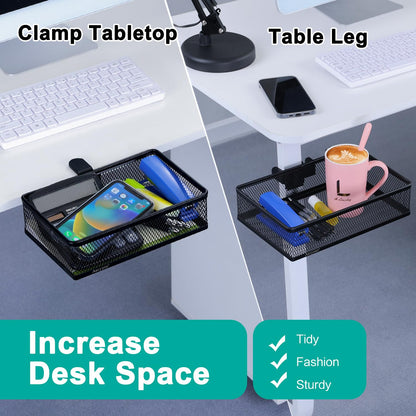 Aurynns Clip-on Drawer organizers, desk organizer,can be clipped around the table to store small items. (Black - Small), Bronze Gold