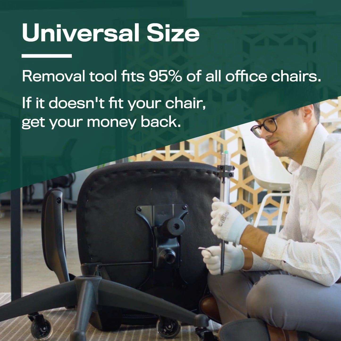 The Original Office Chair Cylinder Removal Tool (As Seen On PBS) - Easily Remove Your Old Gas Lift Piston from Any Office Chair