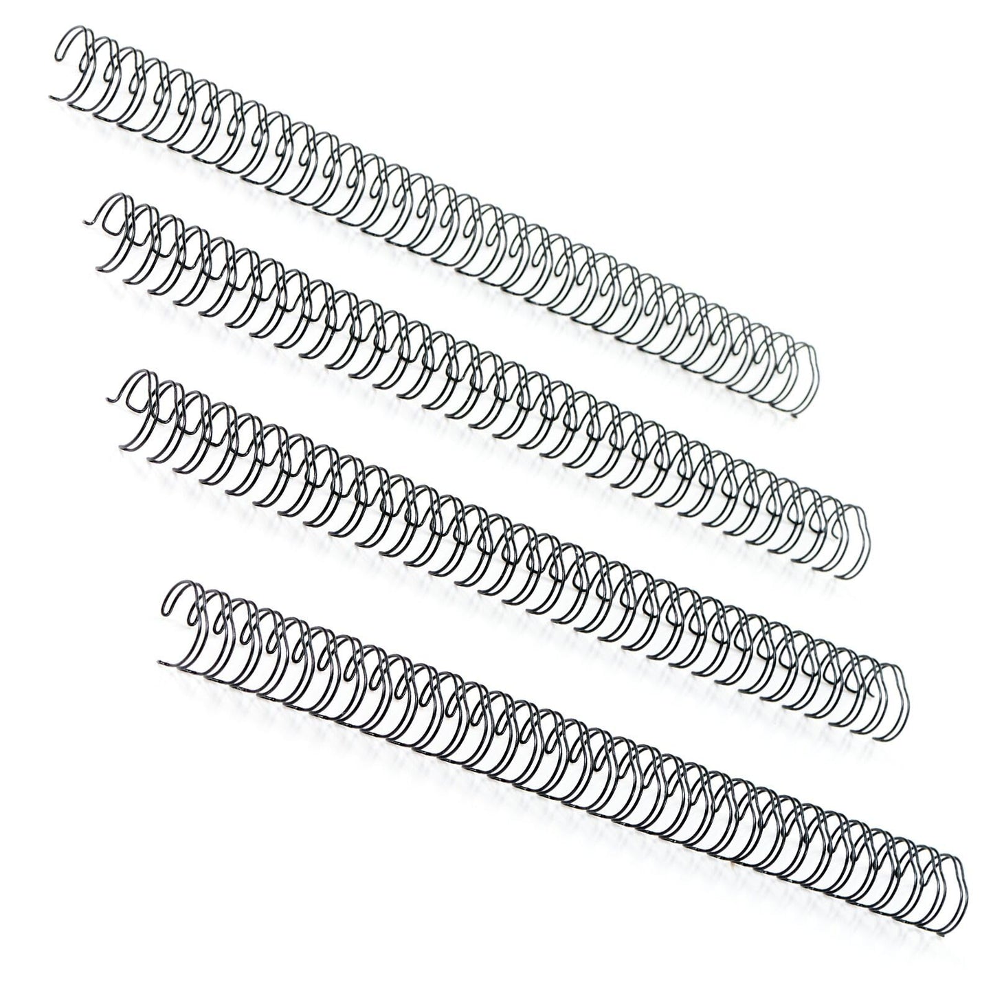 HOUYEE 100 Pack 6/9 Inch Double Loop Wire Binding Spines,120 Sheet Capacity, 3:1 Pitch Wire Binding for Letter Sized Paper,32 Holes,for Teacher Student Document Notebook Making,Black