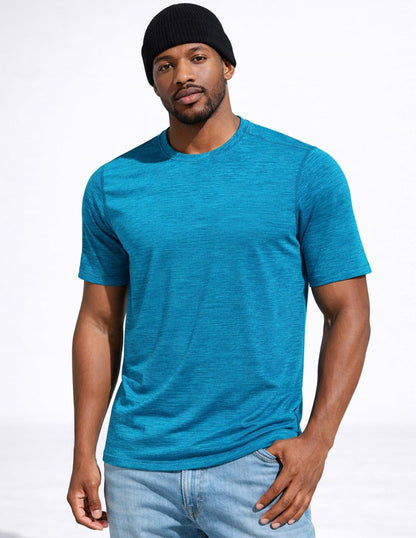 5 Pack Men’s Active Quick Dry Crew Neck T Shirts | Athletic Running Gym Workout Short Sleeve Tee Tops Bulk (Set 9, 5X-Large)