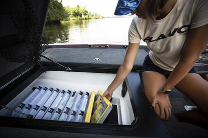 Plano EDGE 3700 Tackle Box - Waterproof & Rust-Resistant Fishing Storage | Clear/Yellow