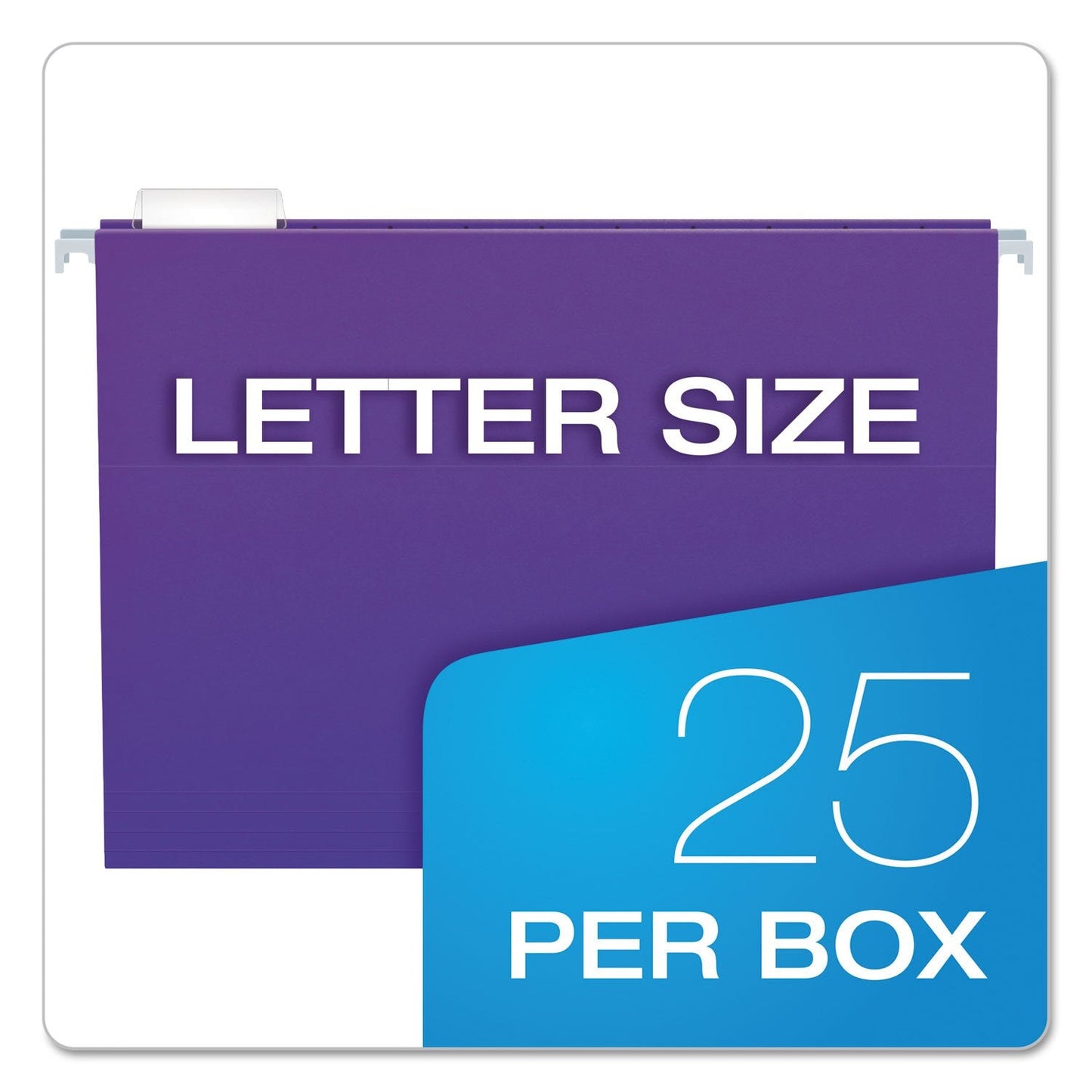 Pendaflex Recycled Hanging Folders, Letter Size, Violet, 1/5 Cut, 25/BX (81611)