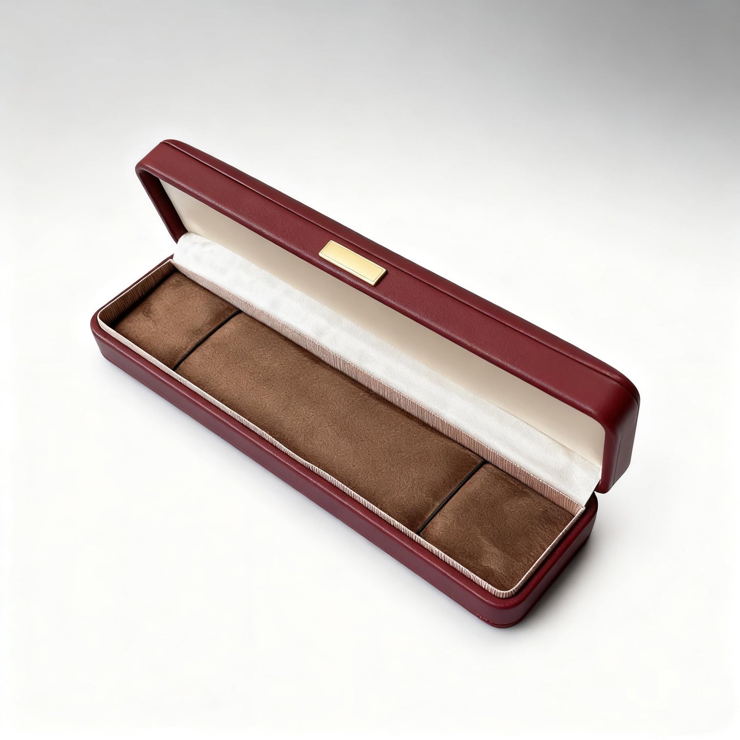 Luxury Burgundy Leather Jewelry Box with Soft Velvet Lining, Elegant Storage Case for Necklaces, Earrings, Bracelets & Watches, Small Travel Organizer Skin-friendly Artificial Leather Cover Gift