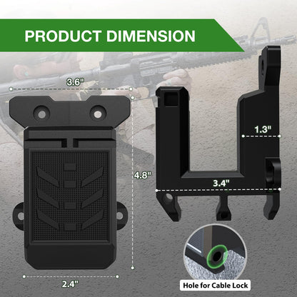 ANTREEMAG 2 Pack Gun Wall Mount with Dual Magazine Holders for PMAG, AR Wall Mount & .223/5.56 Ammo Fits Gun Room Vehicle Hunting Lodge Basement, Vertical or Horizontal Storage