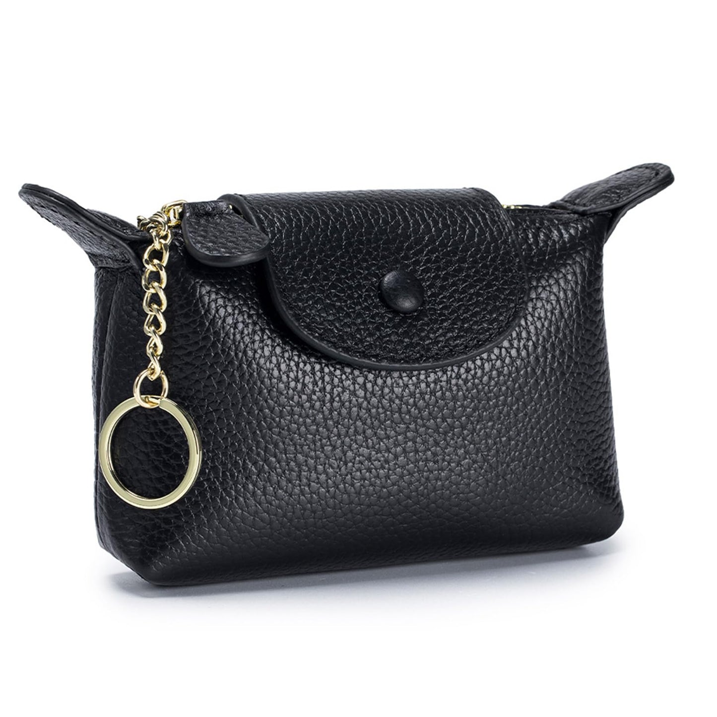 SENDEFN Small Leather Women Coin Purse, Women's Keychain Zipper Pocket Pouch Wallet