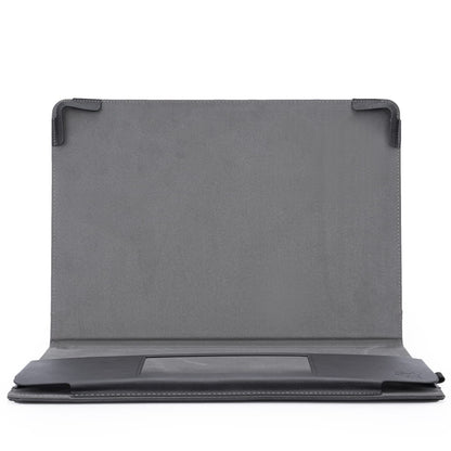 TYTX Compatible with MacBook Pro 14 Inch Leather Case 2025 2024 2023 2022 2021 Release M5 A3434 M4 A3112 A3185 A3401 M3 A2918 A2992 M2 A2779 M1 A2442, Protective Folio Book Cover, Black