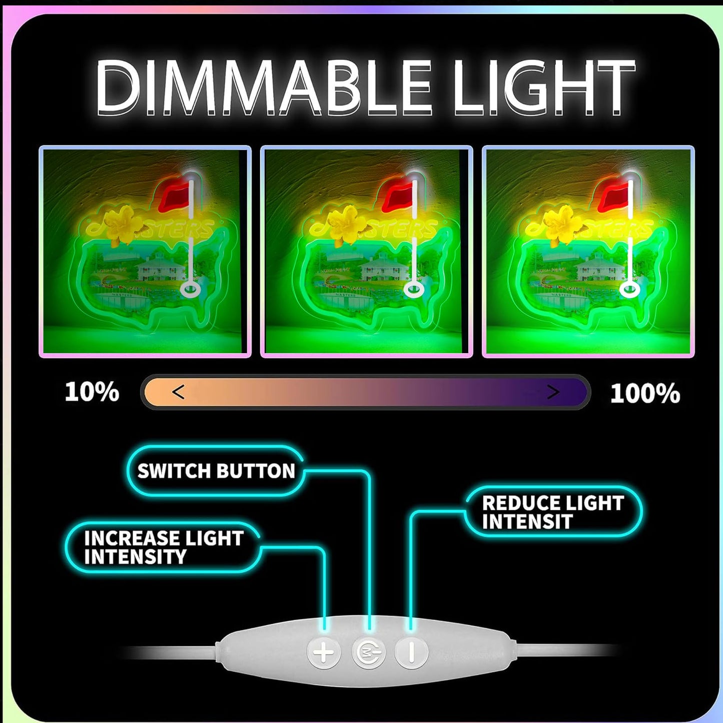 Pugna Golf Merch Neon Signs for Wall Decor Golf Neon Lights for Bedroom Led Signs Suitable for Dormitory Man Cave Christmas