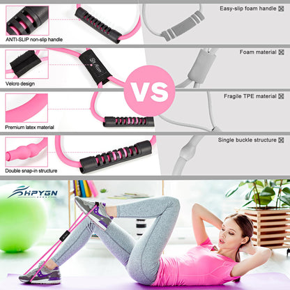 Figure 8 Resistance Band, Resistance Bands for Arms, Back, Shoulder Stretcher Exercise Bands with Handles, Upper Body Workout Equipment Set of 3 for Yoga Pilates Stretching Physical Therapy