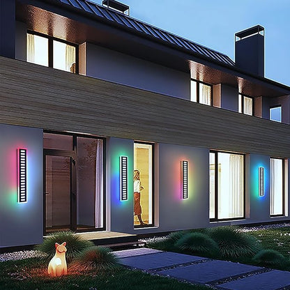 Outdoor Wall Light 24W RGB Modern Outdoor Wall Light LED External Lighting Fixture 23.6" Porch Lamp Waterproof for Patio, Garage