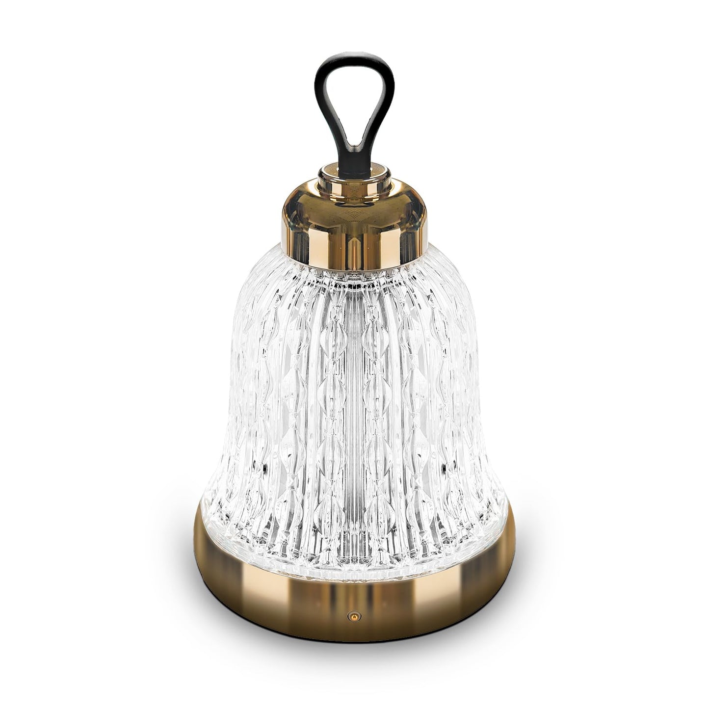 KOSTA Crystal Bell Table Lamp Rechargeable Crystal Lamp Christmas Bell Light for Decor Home Bedroom Kitchen Office Living Room Birthday Gift Lights for Bedroom/Party/Kids Room