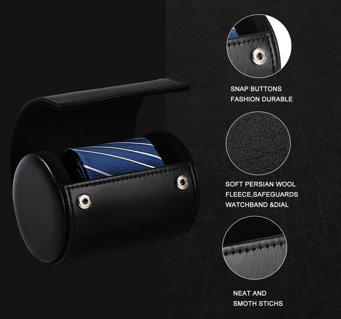 HZJYW Tie Box Travel Case Men's Necktie Gift Box and Bow Tie Storage Travel Gift Box