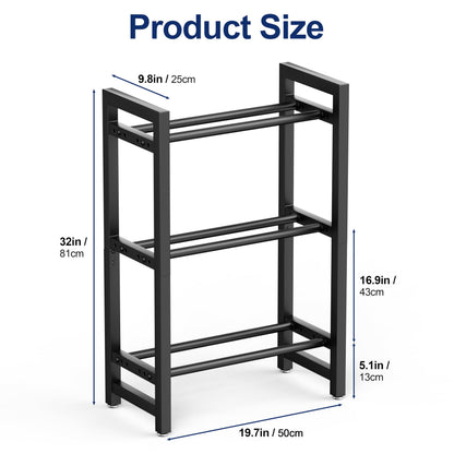 Dumbbell Rack 3-Tier 20 IN Length Adjustable Weight Rack For Home Gym Dumbbells Kettlebell (Rack Only)