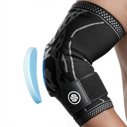 Elbow Compression Sleeve for Tendonitis , Bursitis Elbow Pad Brace – Elbow Brace with Side Springs & Foam Padding for Olecranon Joint Pain, Arthritis, Bursa Protection, Men & Women (Black, Large)