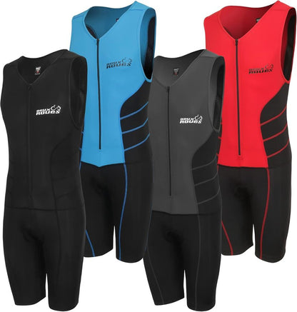 Youth Triathlon Suit for Kids | Sleeveless Cycling Skin Suit - Includes Race Bib Belt