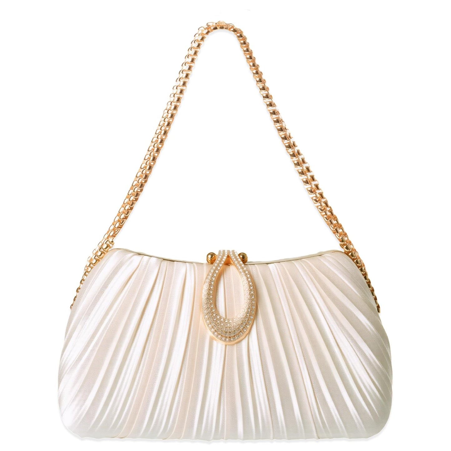Gold Clutch Purses for Women - Elegant Sparkling evening bags for Wedding Galas, Prom Nights, Cocktail Parties& Formal Events