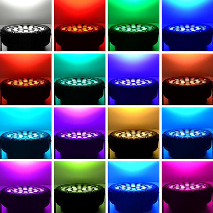 144W LED Wall Washer Light Linkable with Remote Control, AC 120V 5700K RGBW Color Changing Spotlight Dim Flood Light for Indoor Outdoor Lighting, Casinos, Weddings, Parties, Wall, Landscape