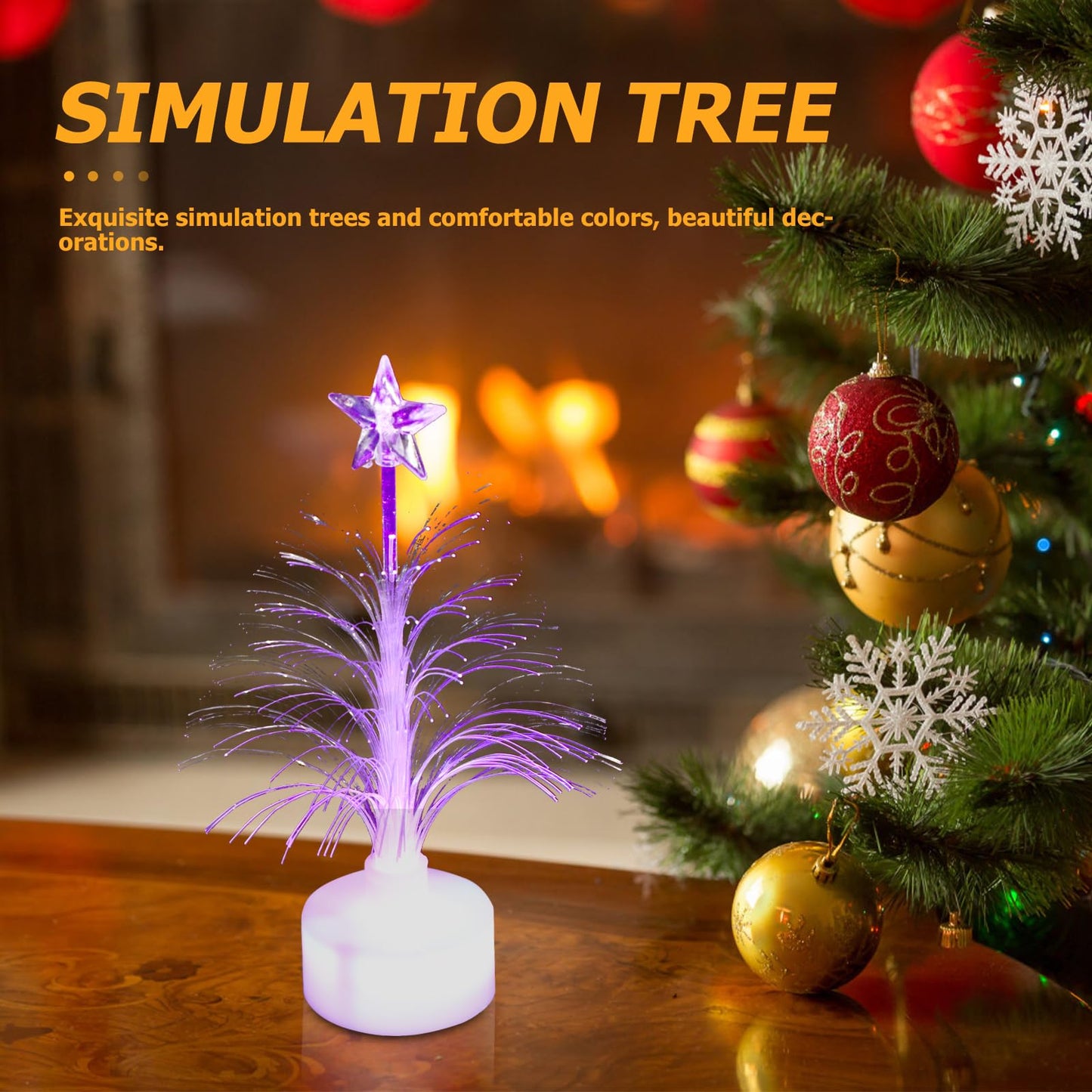 Christmas Tree USB Power Color Changing Fiber Optic Christmas Tree for Christmas Party Tabletop