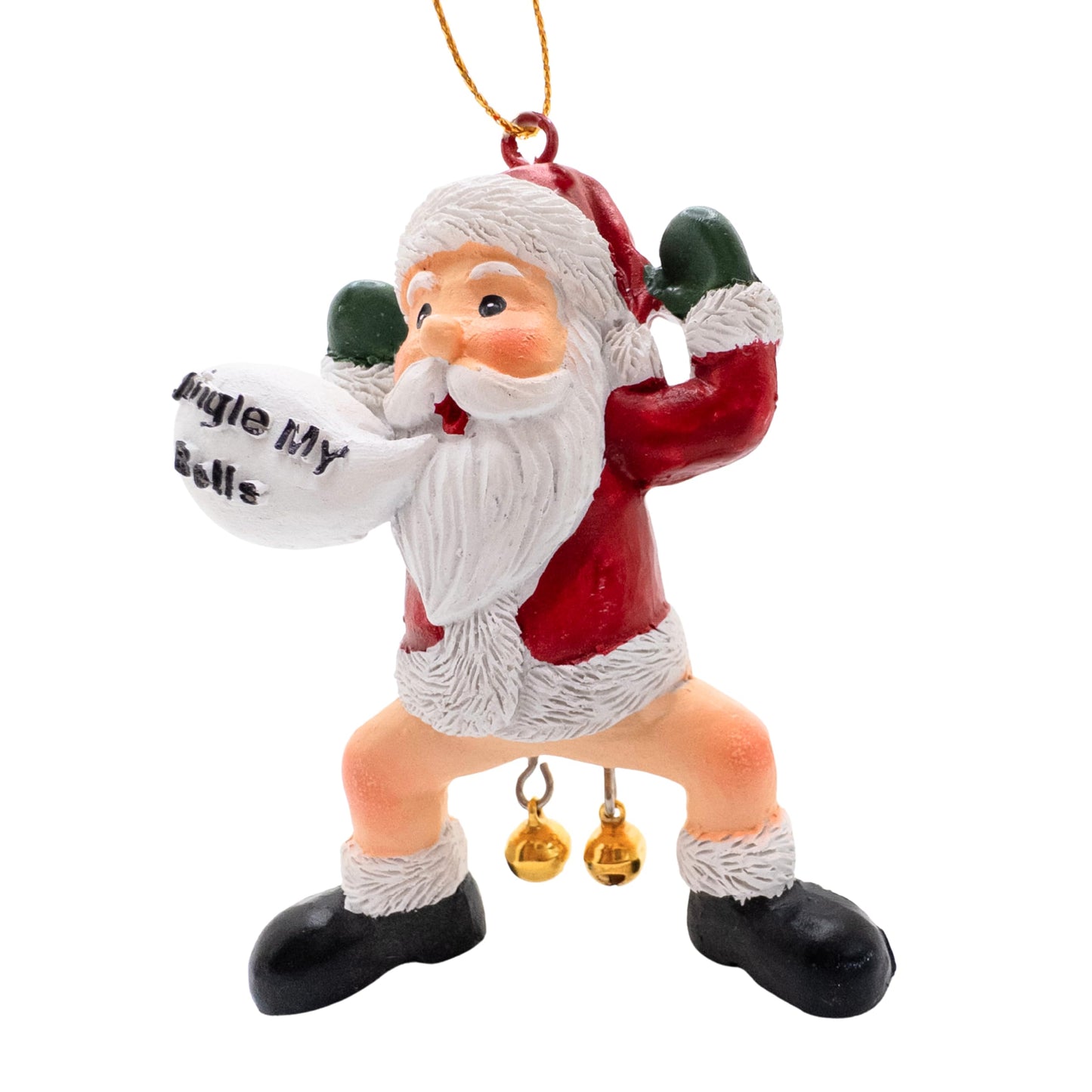Funny Santa Claus Jingle My Bells Christmas Tree Naughty Adult Humor Ornament