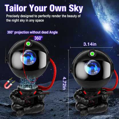 Astronaut Galaxy Projector Night Light – White Astronaut Holding Star, Star Projector Galaxy Lamp for Kids Bedroom, Space Decor & Gift