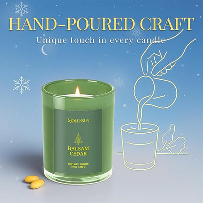 Winter Candles Gift Set, 3 Pack Total 30oz Soy Scented Candles in Luxury Gift Box, Christmas Birthday & Holiday Gifts for Women & Men, Long Lasting Non-Toxic Clean Burn, Winter Festive Home Decor