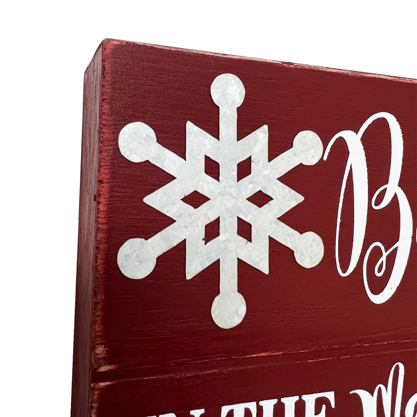 Christmas Farmhouse Wood Hanging Wall Sign Decor Wooden Frame Box Sign, Rustic Decorative Xmas Signs Freestanding Tabletop Winter Christmas Decorations