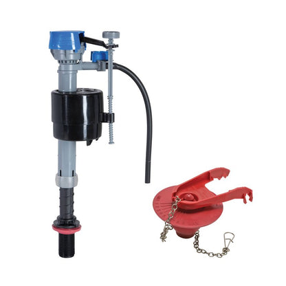 Fluidmaster K-400H-039 High Performance Toilet Fill Valve with 2-Inch Adjustable Toilet Flapper Kit (Pack of 4)