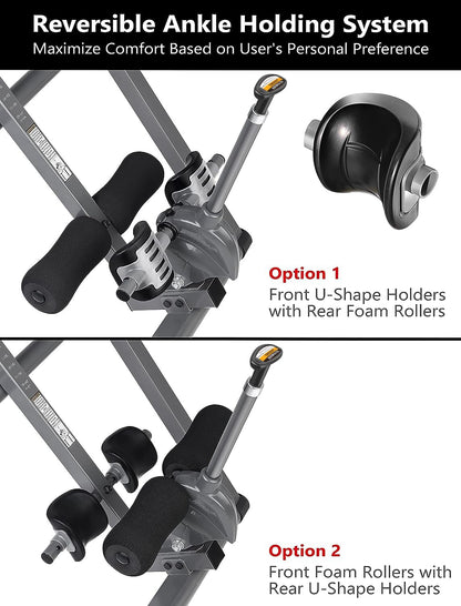 Innova Health and Fitness Inversion Table with Adjustable Headrest, Reversible Ankle Holders, and 300 lb Weight Capacity - Premium A
