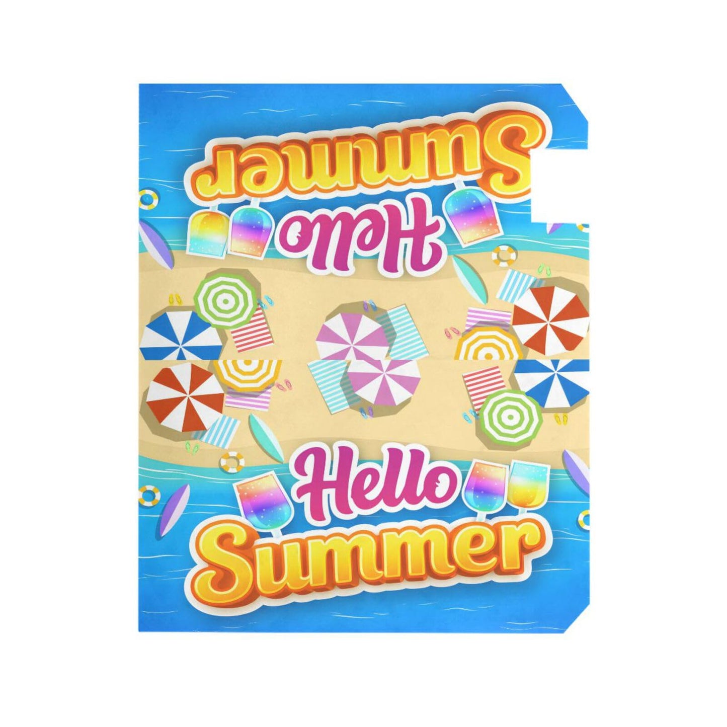 ALAZA Summer Time with Beach Magnetic Mailbox Cover MailWraps Garden Yard Home Decor for Outside Standard Size-18"x 20.8"
