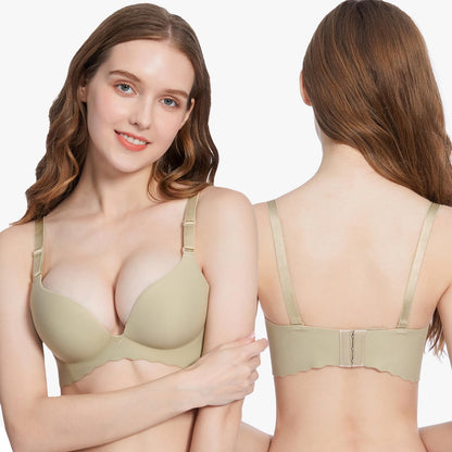 Pack of 5,Women Comfort No Wire Bras Seamless No Show Bra Pack