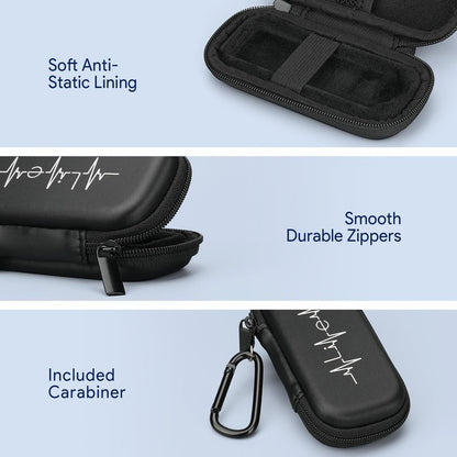 YINKE Case for AliveCor Kardia Mobile Heart Monitor EKG/Wireless 6-Lead EKG, Travel Case Protective Cover Storage Bag (Black)