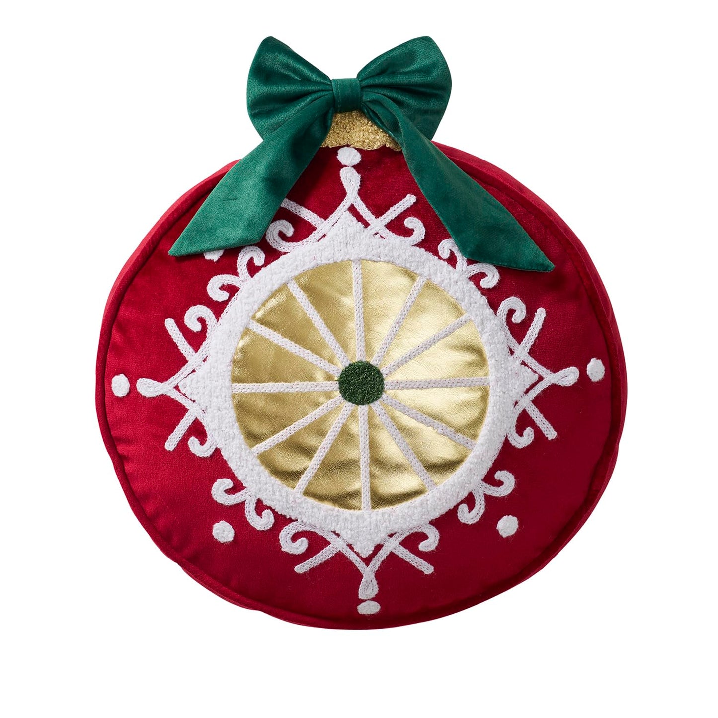 Hallmark - Decorative Throw Pillow for Couch or Bed, Holiday Home Décor, 12" x 13", (Ornament, Red)