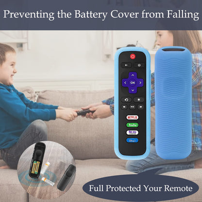 Silicone Protective Controller Cover fits for Roku TV Voice Remote | Element Roku | Westinghouse Roku TV Controller Cover,Glow in The Dark